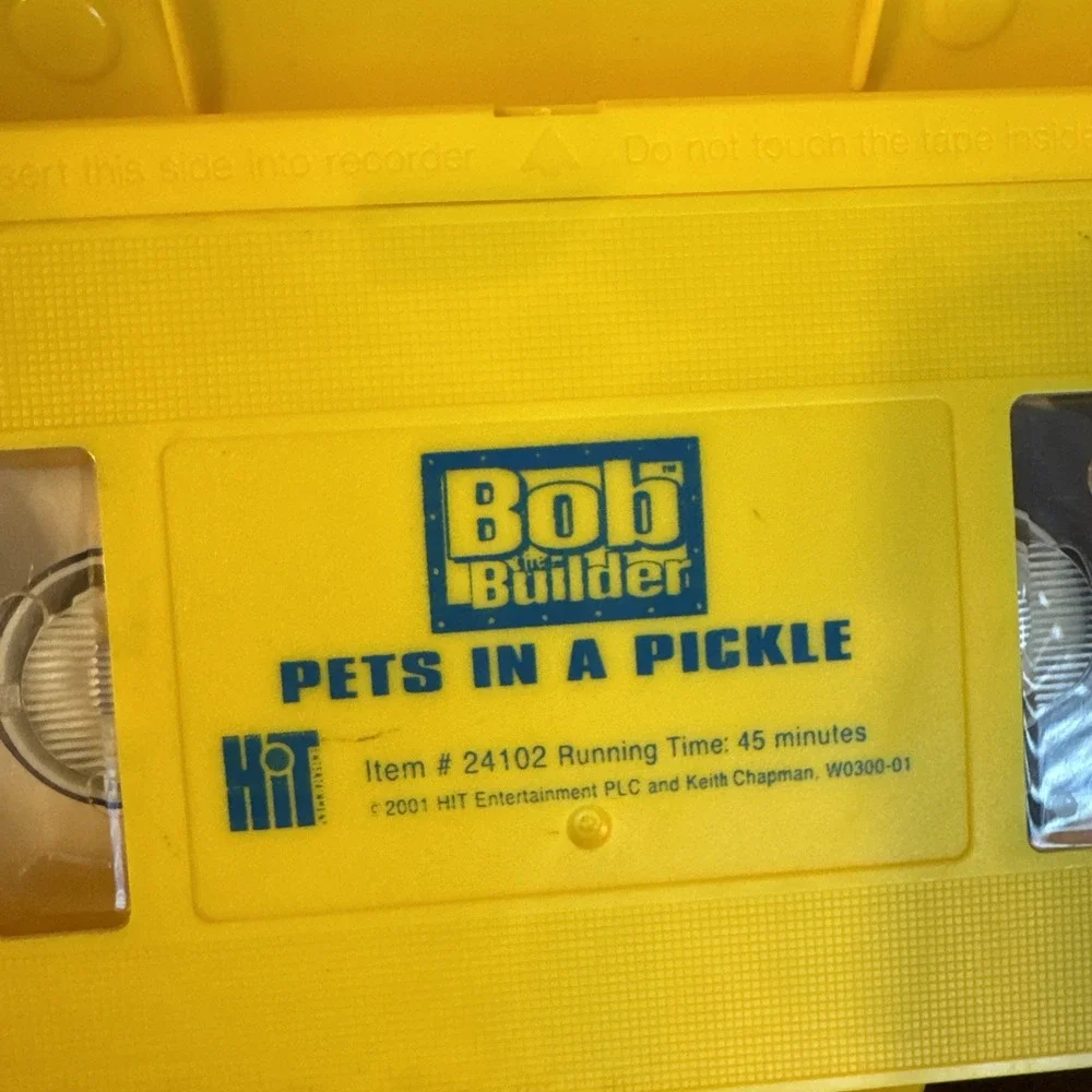 4 - Bob the Builder VHS Tapes Yellow Tapes VHS Lot: Busy Bob, Big Game, Can We..